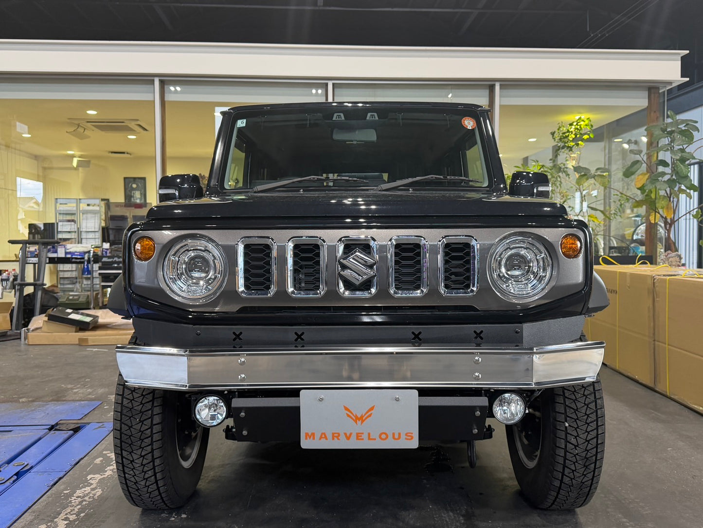 【JIMNY/SIERRA /NOMADE】ステンレス&スチール フロントバンパー JB64W JB74W JC74W